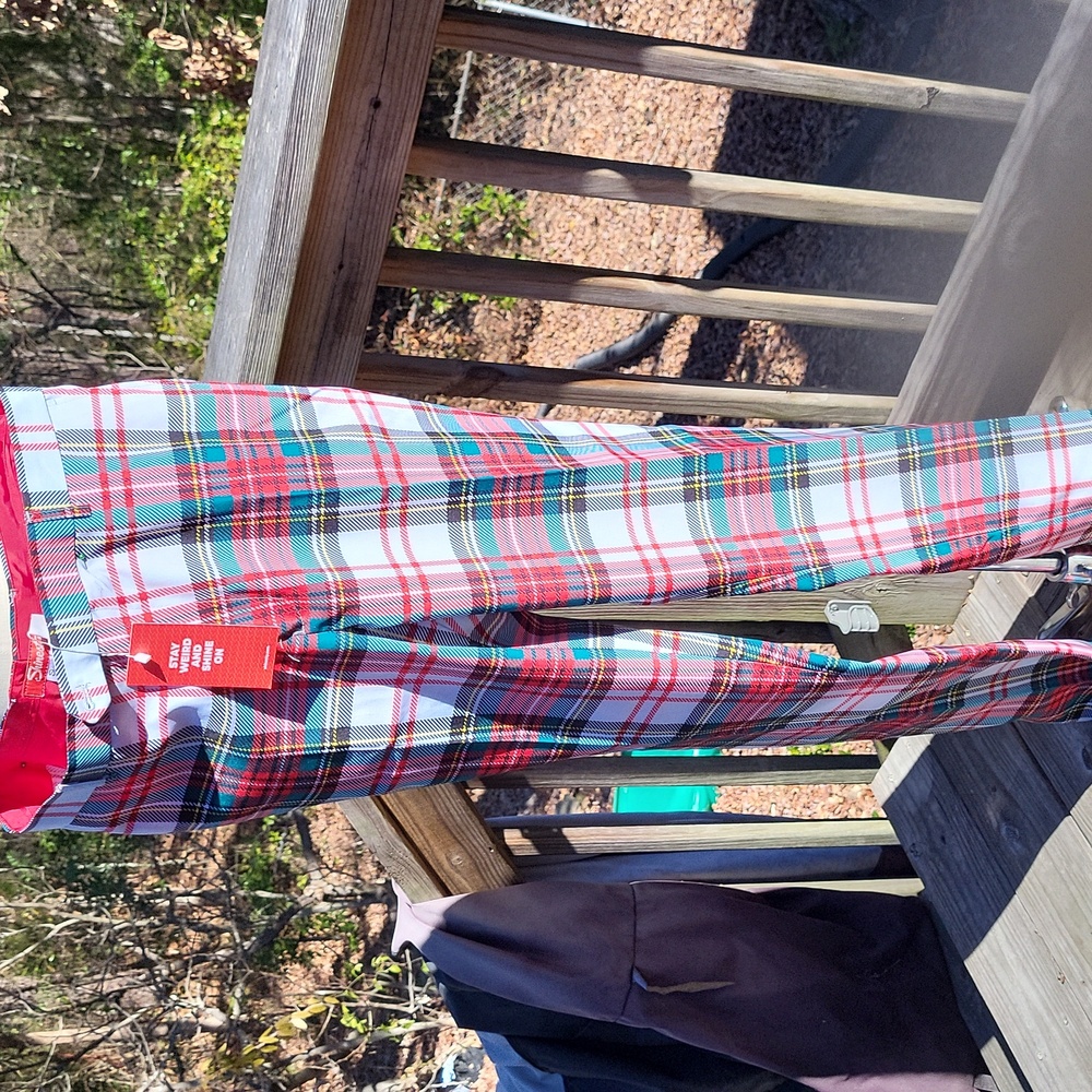 NWT men's Shinesty plaid pants, Stay Weird, sz 38 x 35